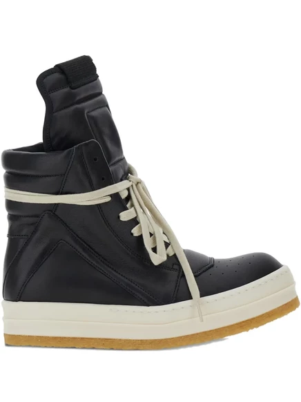 Кроссовки Rick Owens Geobasket с застежкой-молнией  black