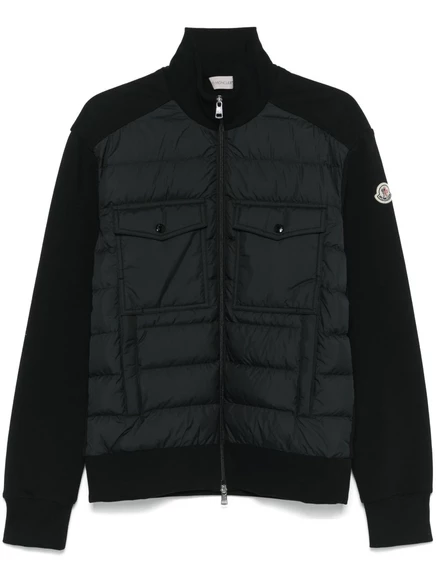 Мужская пуховая куртка Moncler панельная, черная