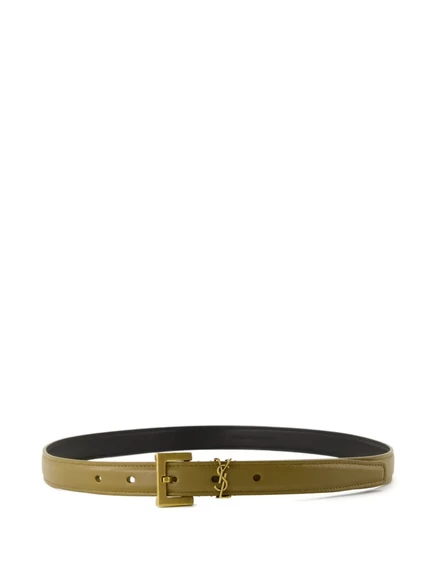 Женский ремень Saint Laurent Cassandre, зеленый