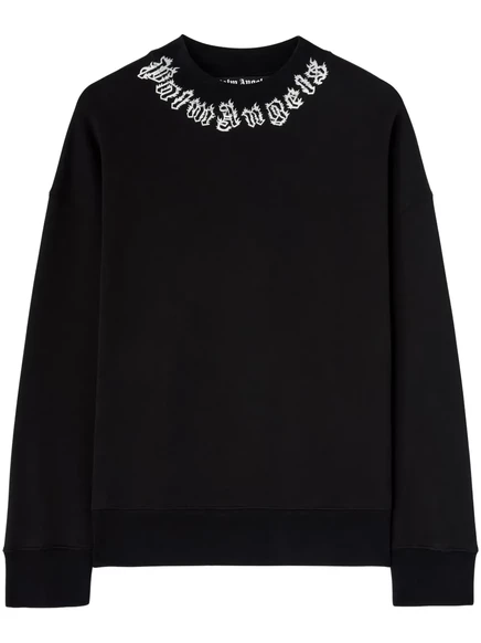 Хлопчатобумажная толстовка с логотипом Palm Angels  black