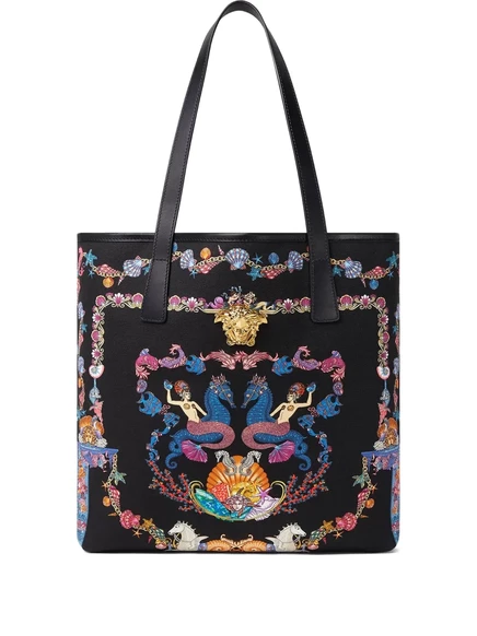 Холщовая сумка-тоут Versace Coral Theatre La Medusa black