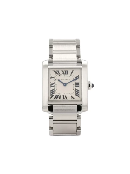 Женские подержанные часы Cartier Tank Française 25 мм, кремовые