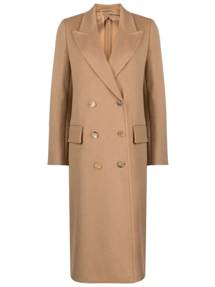 Женское двубортное пальто Max Mara, верблюжий цвет