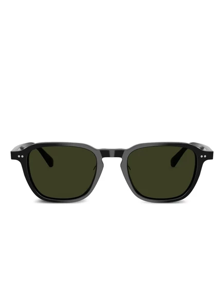 Унисекс солнцезащитные очки Oliver Peoples геометрические, с черной оправой