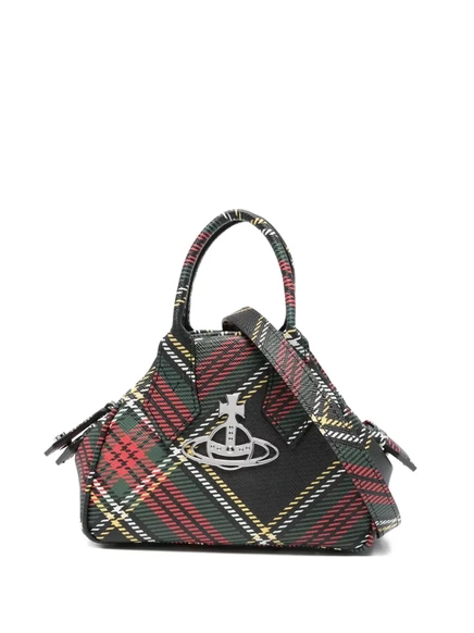 Сумка через плечо Vivienne Westwood mini Yasmin в клетчатую клетку  green
