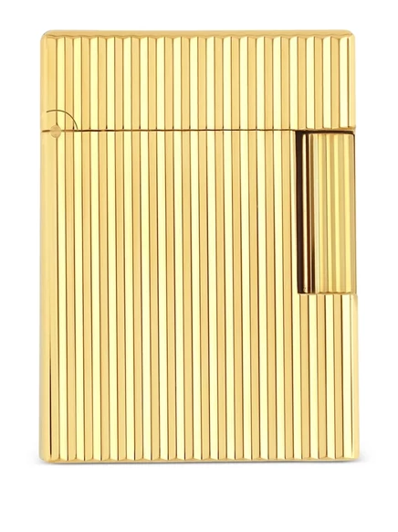 Зажигалка S.T. Dupont Ligne 2 полосатая, золотистая