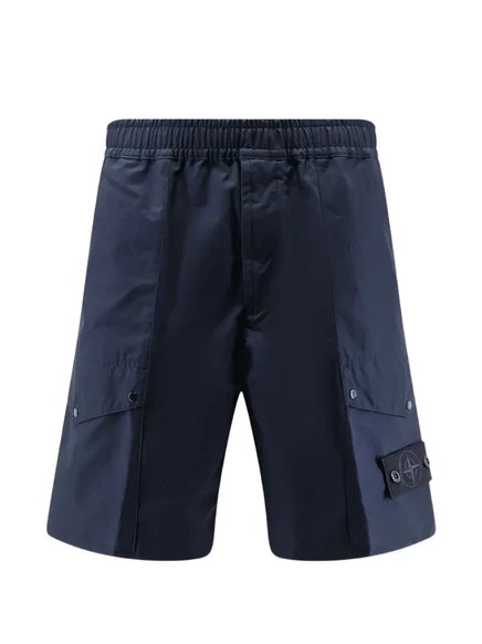 Мужские карго-шорты Stone Island с логотипом, синие