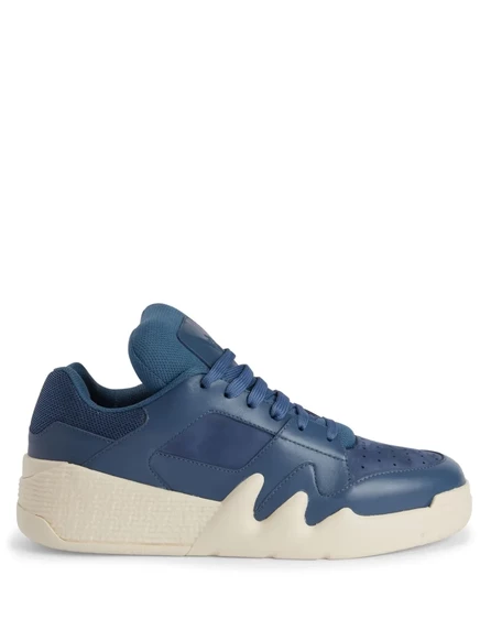 Кожаные кроссовки Giuseppe Zanotti Talon с низким берцем blue
