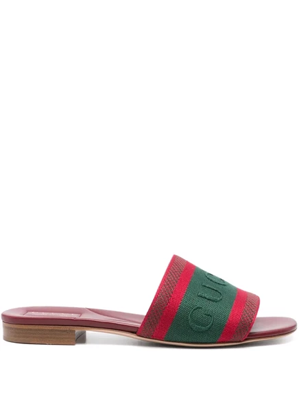 Женские сандалии Gucci с логотипом, красные