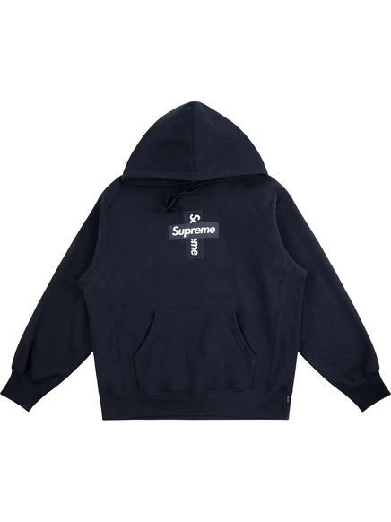 Мужское худи Supreme Cross Box Logo, синее
