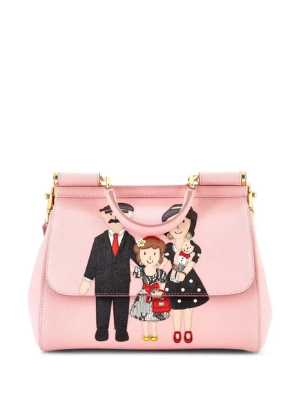 Семейная сумка Miss Sicily, бывшая в употреблении у Dolce & Gabbana, из лоскутной кожи среднего размера