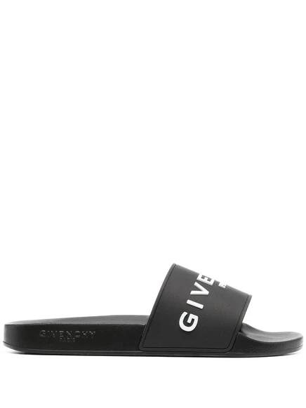 Мужские шлепанцы Givenchy с логотипом, черные
