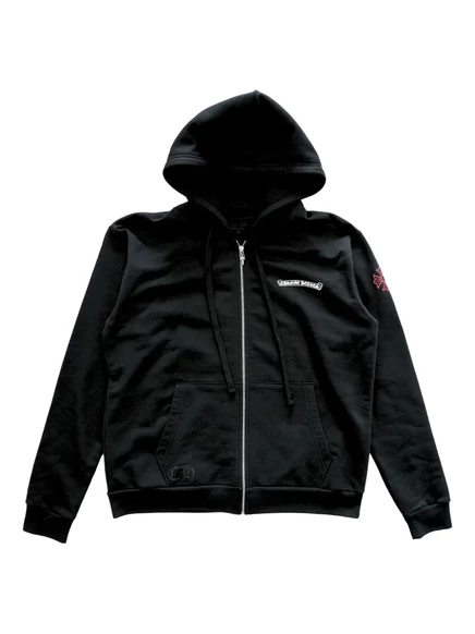 Мужская худи Chrome Hearts NYC на молнии, черная