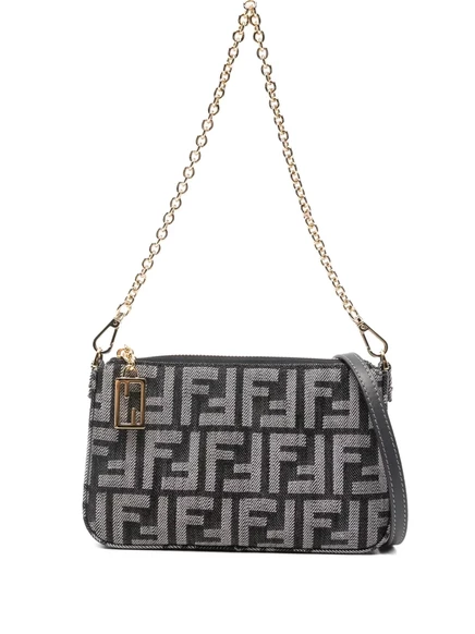 Мини-сумка из багета FENDI blue