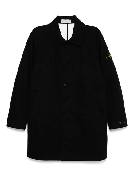 Хлопчатобумажный тренч Stone Island black
