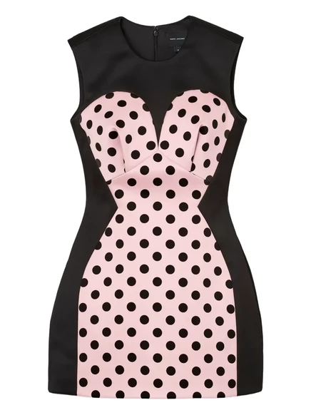 Женское платье Marc Jacobs в горошек, черное