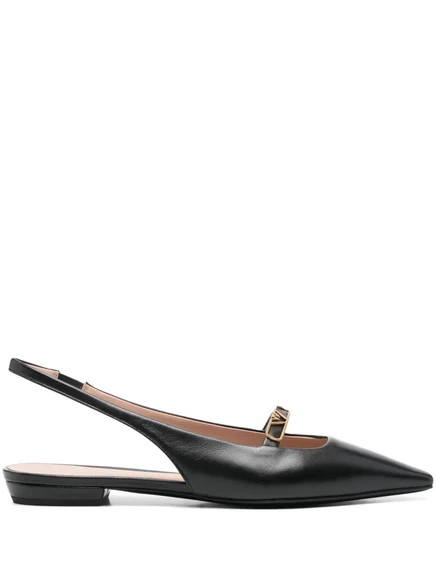 Кожаные балетки от Emporio Armani black