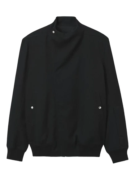 Асимметричный пиджак Rick Owens с высоким воротом black