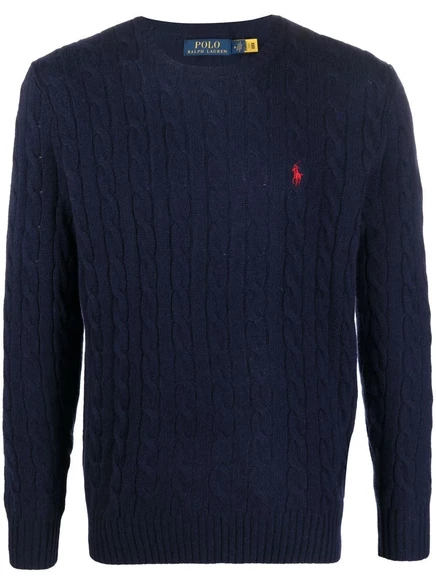 Мужской свитер Polo Ralph Lauren с косами, синий
