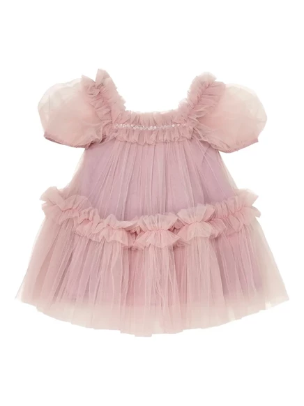 Вечернее платье из фатина с оборками Tutu Du Monde Fraisier pink