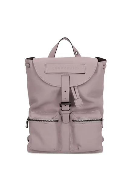 Женский рюкзак Longchamp 3D кожаный, розовый