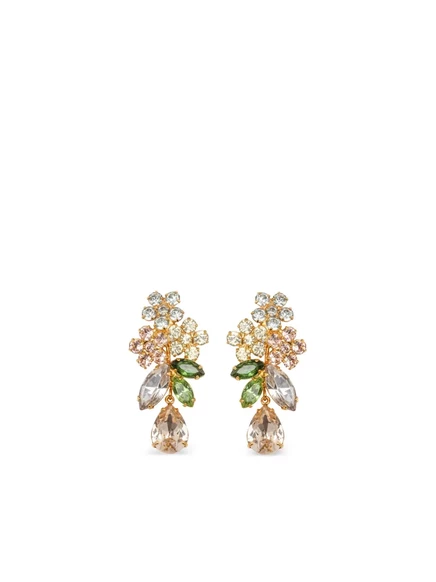 Женские серьги Jennifer Behr Bouquet позолоченные, зеленые