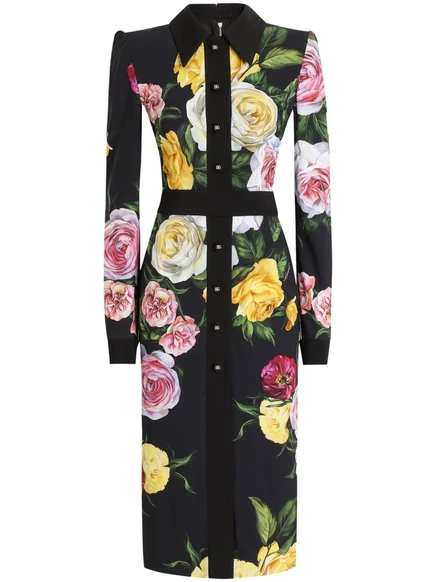 Женское платье-рубашка Dolce & Gabbana, черное