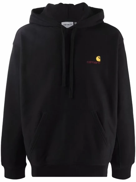 Унисекс худи Carhartt WIP с вышитым логотипом, черное