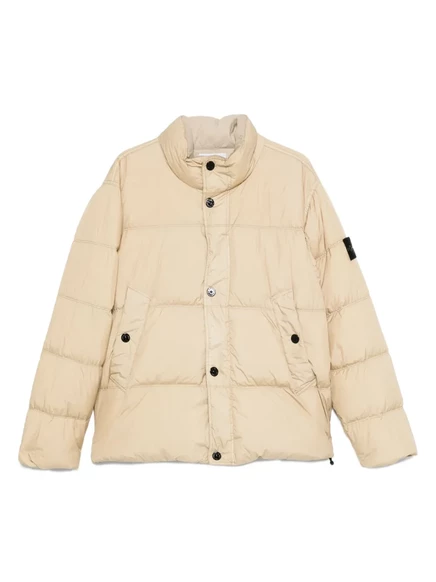 Мужской стеганый пуховик Stone Island, светло-бежевый