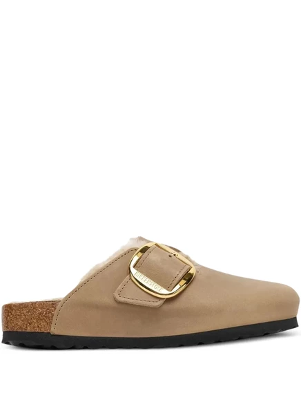 Женские сабо Birkenstock Boston замшевые, бежевые