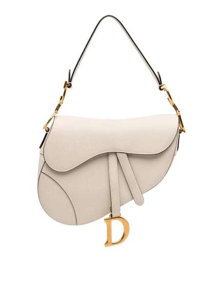 Женская сумка Christian Dior Saddle, белая