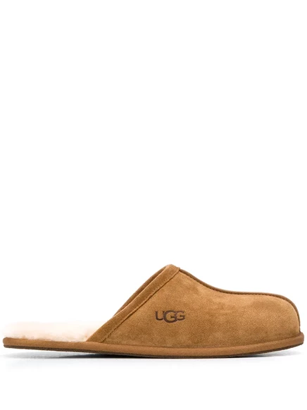 Мужские тапочки Ugg Scuff из овчины, коричневые