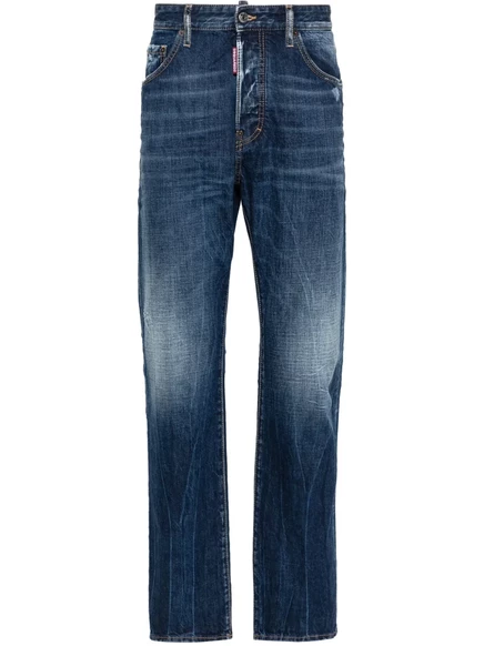 Мужские джинсы DSQUARED2 642 средней посадки, индиго
