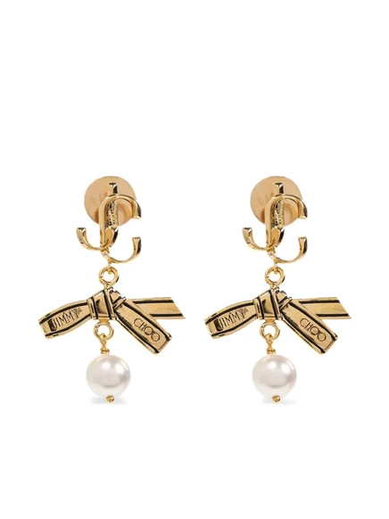 Женские серьги Jimmy Choo с жемчугом, золотистые