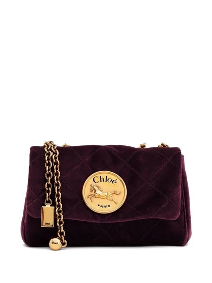 Женская сумка через плечо Chlo Small Heritage, бордовая