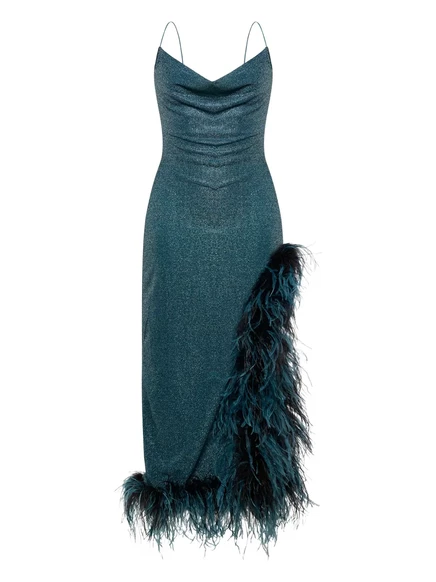 Женское платье Oséree Lumière Plumage, синее