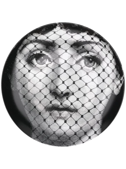 Декоративная тарелка Fornasetti с рисунком, белая