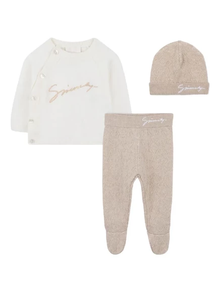 Комплект из трех предметов с вышитым логотипом Givenchy Kids