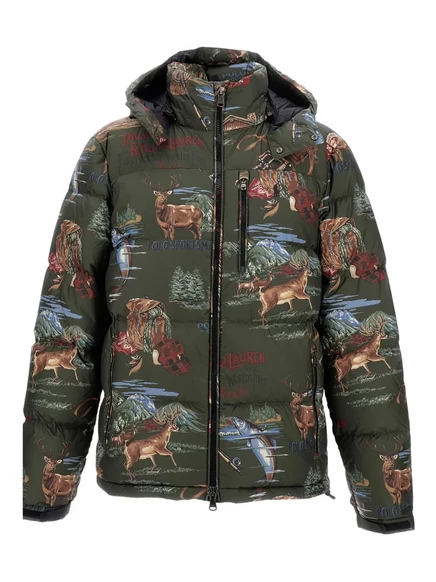 Пуховик Polo Ralph Lauren с принтом green