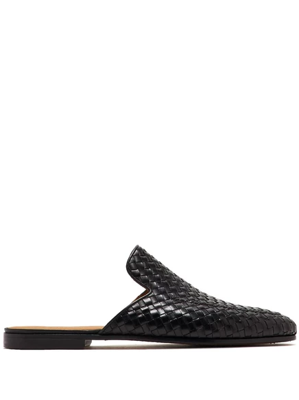 Мужские кожаные тапочки Magnanni, черные