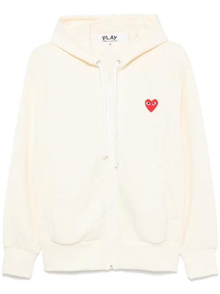 Унисекс худи Comme des Garons Play с сердцем, желтое
