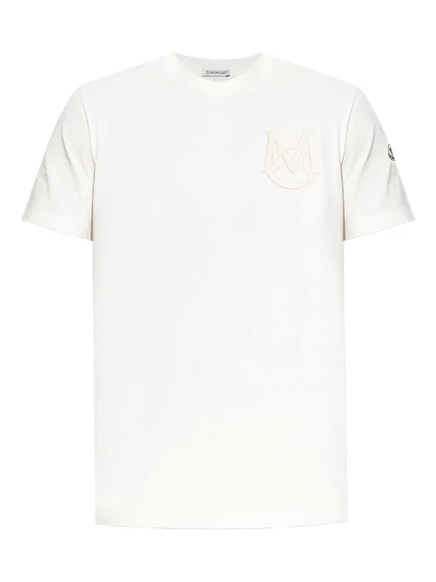 Футболка с нашивкой с логотипом Moncler white
