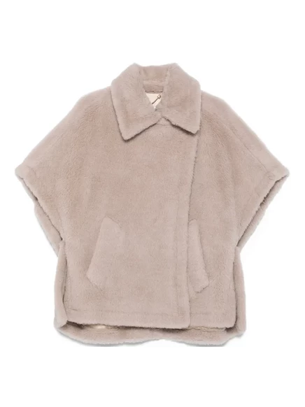 Женская пелерина Max Mara Tebe Teddy, бежевая