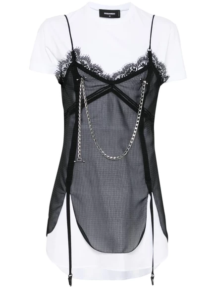 Женское платье DSquared2 Pierced Apron, черное