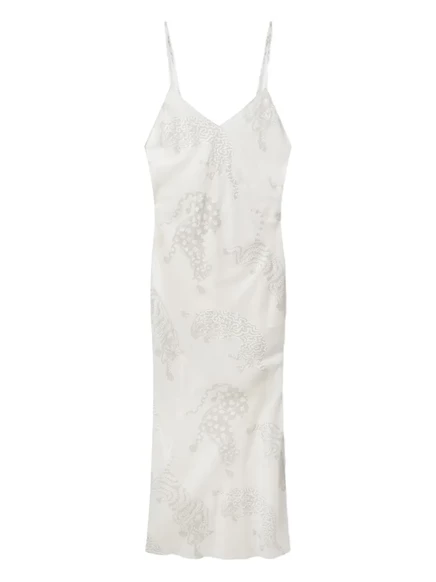 Женское платье Stella McCartney леопардовое, белое