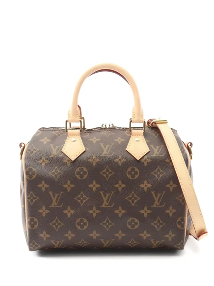 Холщовая сумка через плечо Speedy Bandouliere 25 с монограммой от Louis Vuitton, бывшая в употреблении в 2021 году  brown