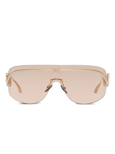 Солнцезащитные очки в пилотной оправе с логотипом Dolce & Gabbana Eyewear gold