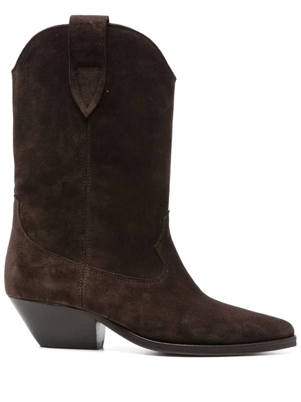 Женские ковбойские сапоги Isabel Marant из замши, шоколадные