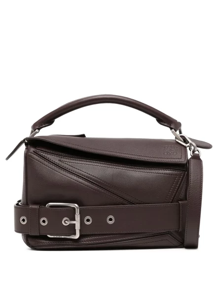 Маленькая байкерская сумка-головоломка LOEWE brown