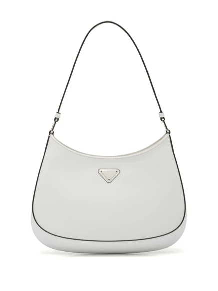 Кожаная сумка через плечо Prada Cleo white